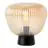 Brilliant Lampe De Chevet Kaizen Verre Métal Noir Beige | 250mm - Convient pour 1x E27