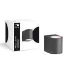 D'Lite Wandlamp Vossem Aluminium Zwart | IP54 - Geschikt Voor 1x GU10