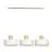 Emibig Hanglamp Torin Staal Wit | Geschikt voor 3x E27 - Max 15W