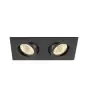 SLV New Tria 155 Spot Aluminium Zwart Vierkant 14W 640lm 38D - 930 Warm Wit | Beste Kleurweergave - Dimbaar 