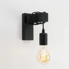 Eglo Wandlamp Townshend Hout Zwart | Geschikt voor E27